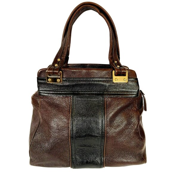 Kate Spade Sullivan Street Melita Satchel Brown Black Leather Shoulder Hand Bag - Picture 6 of 11